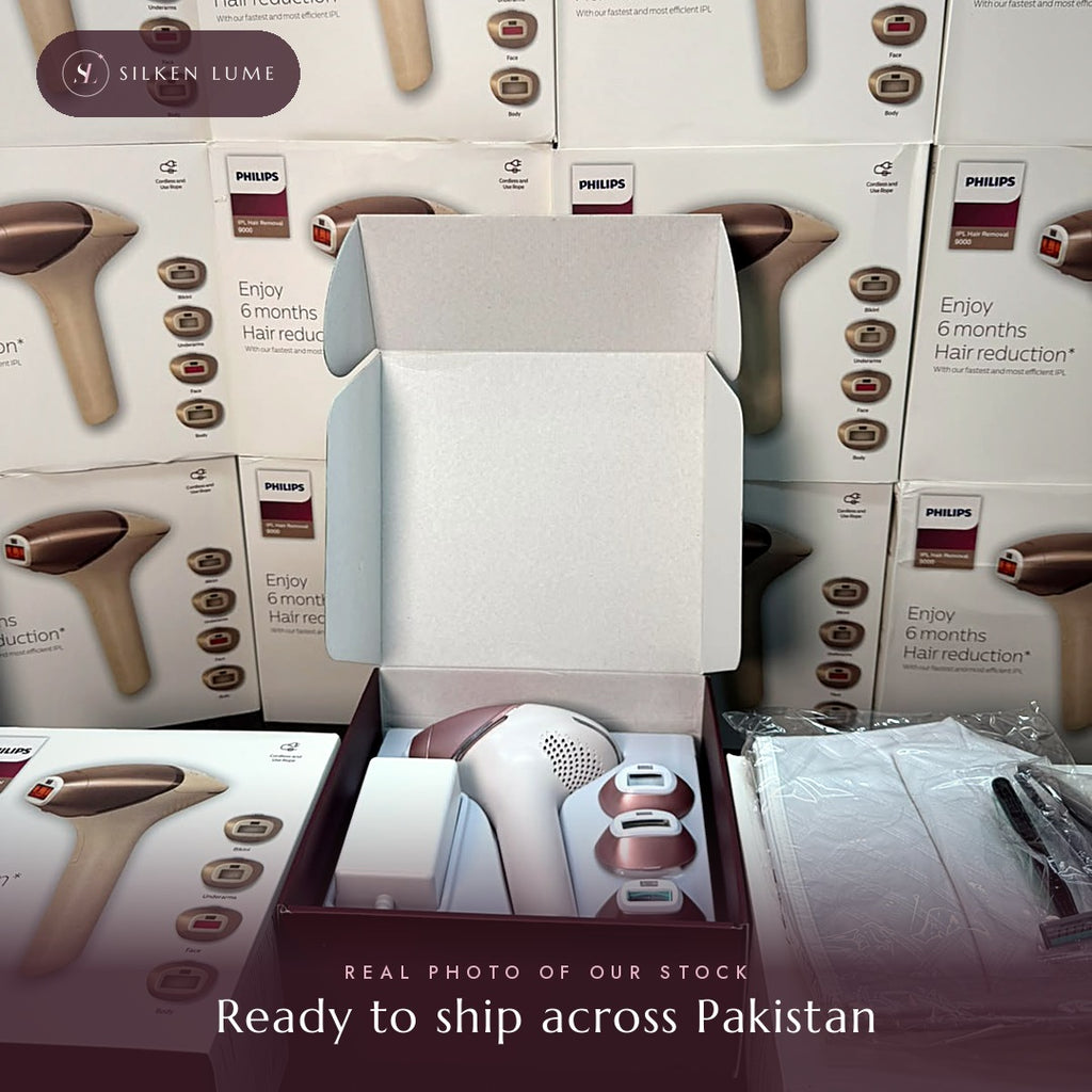 Real photo of SilkenLume stock of Philips IPL Hair Removal 9000 boxes