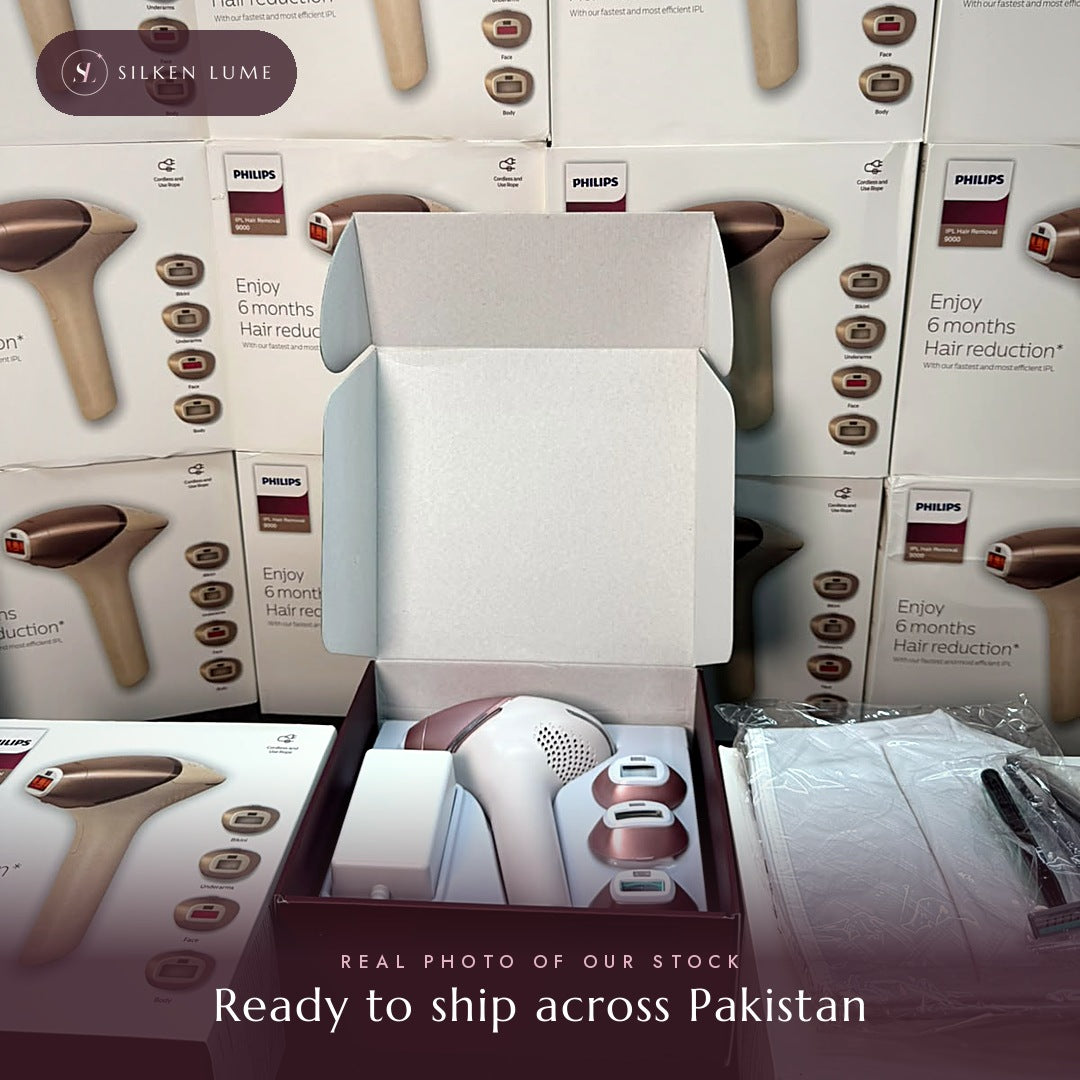 Real photo of SilkenLume stock of Philips IPL Hair Removal 9000 boxes